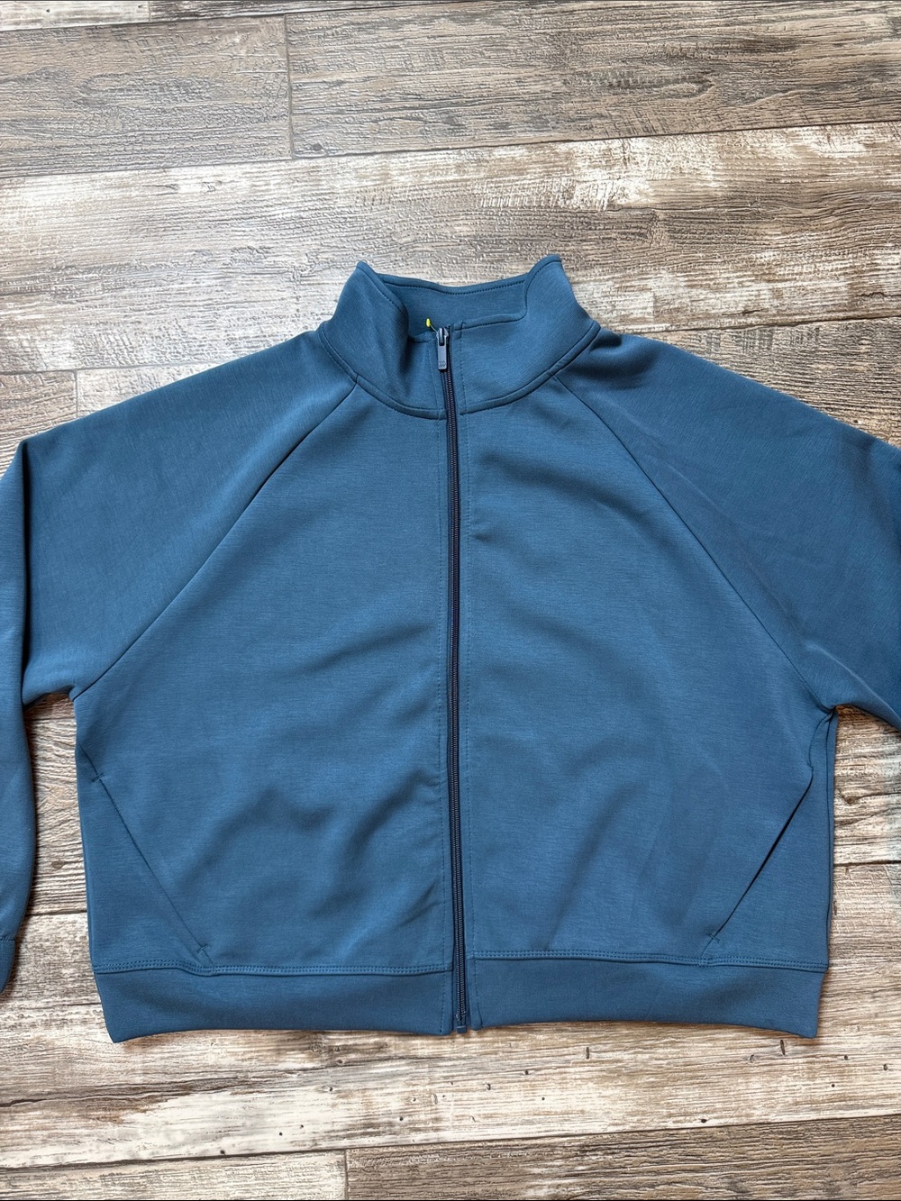 ๐all in motion ๐Blue Full-Zip Mock Neck Jacket, Size Large